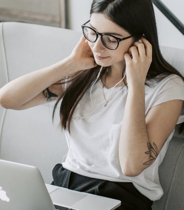 woman working