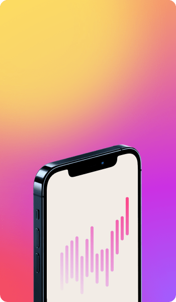 cell phone in coloured background